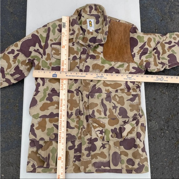 Bob Allen Ducks Unlimited Maynard Reese Hunting Coat Med Camo Jacket 1978 USA LH - Picture 6 of 16